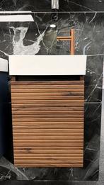 OUTLET – Complete Fonteinset Bruin | Meubelkast en Wastafel, Minder dan 50 cm, Nieuw, Ophalen of Verzenden, Minder dan 25 cm