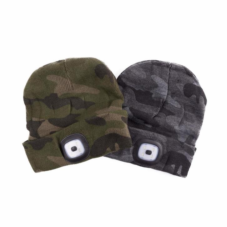 Benson LED Beanie Muts - Camouflage - Verstelbare Lichtst..., Doe-het-zelf en Verbouw, Gereedschap | Handgereedschap, Nieuw, Ophalen of Verzenden