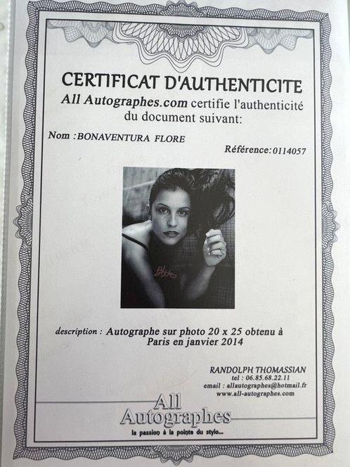 Flore Bonaventura - Autographe, Verzamelen, Film en Tv