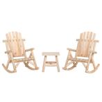 vidaXL 3-delige Loungeset massief vurenhout, Verzenden, Nieuw, Hout, Loungeset