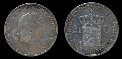 Netherlands Wilhelmina I 2 1/2 gulden(rijksdaalder)1930 z..., Postzegels en Munten, Munten | Europa | Niet-Euromunten, Verzenden