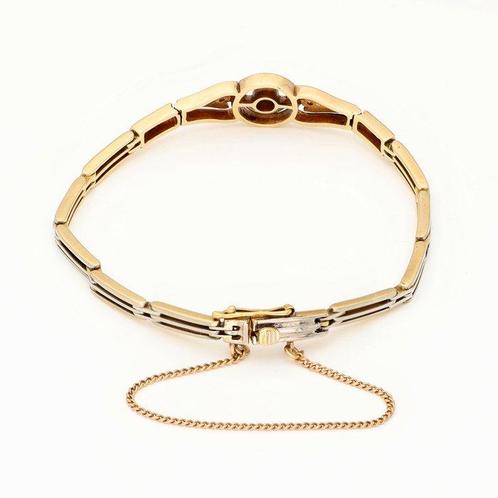 Armband - 14 karaat Geel goud, Witgoud Diamant (Natuurlijk), Sieraden, Tassen en Uiterlijk, Armbanden