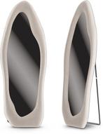 2dekans | Mirlux Suède Fluweel Organische Spiegel -, Huis en Inrichting, Woonaccessoires | Spiegels, Ophalen of Verzenden, Zo goed als nieuw