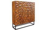 Massief houten highboard VULCANO 120cm bruin mangohout met, Huis en Inrichting, Kasten | Dressoirs, Ophalen of Verzenden, Nieuw