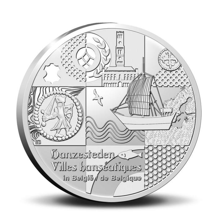 België 10 euromunt ’Hanzesteden in België’ Zilver Proof in, Postzegels en Munten, Munten | Europa | Euromunten, Verzenden