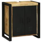 vidaXL Waskast 55x35x60 cm Massief Hout Ruw Mango, Verzenden, Nieuw