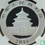 China 10 yuan 2011 (kleurloos) Panda, Verzenden, Losse munt, Goud