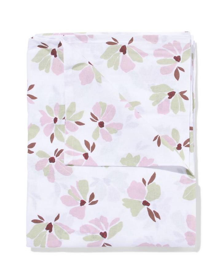 HEMA Tafelkleed 140x240cm katoen bloemen roze-groen van sale, Huis en Inrichting, Keuken | Textiel, Nieuw, Verzenden
