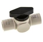 PP 2-Weg Kogelkraan G 3/8 FKM Vacuüm, Verzenden, Nieuw