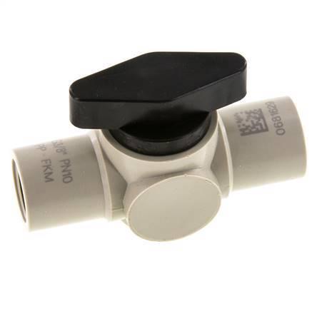 PP 2-Weg Kogelkraan G 3/8 FKM Vacuüm, Doe-het-zelf en Verbouw, Overige Doe-het-zelf en Verbouw, Nieuw, Verzenden