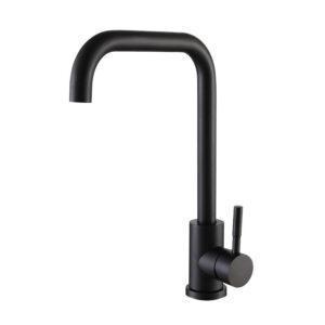 Zwarte keukenkraan | Rond design | 30 cm hoog | Mengkraan, Doe-het-zelf en Verbouw, Sanitair, Nieuw, Rvs, Kraan, Verzenden