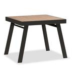 York dining tuintafel 90x90xH75 cm aluminium antraciet teak, Tuin en Terras, Ophalen of Verzenden, Nieuw, Aluminium