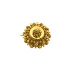 Gouden Zeeuwse knopen broche | Vintage (gouden broche), Ophalen of Verzenden, Gebruikt, Overige kleuren, Goud