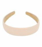 Haarband Diadeem Stof 3cm Beige, Nieuw