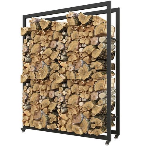 TRUUSK Brandhoutrek 120 X 32 X 151 Cm Brandhoutrek Met Wiele, Huis en Inrichting, Haarden, Nieuw, Verzenden