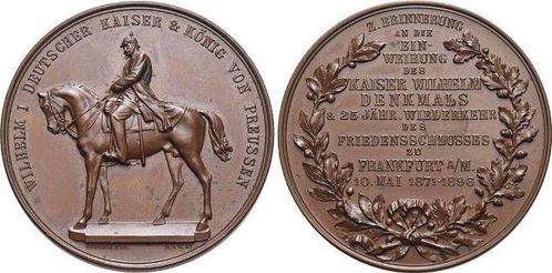 Bronze-medaille 1896 Brandenburg-Preussen Pruisen Wilhelm..., Postzegels en Munten, Penningen en Medailles, Verzenden