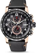 Citizen AT8126-02E Radio Controlled horloge, Leer, Staal, Verzenden, Nieuw
