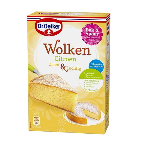 Dr. Oetker Wolken Citroencake Mix 430g, Hobby en Vrije tijd, Taarten en Cupcakes maken, Nieuw, Verzenden
