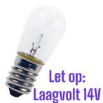 Laagvolt Gloeilamp E14 14V 5W Helder 19x47mm, Ophalen of Verzenden, Nieuw