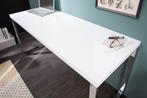 Modern Bureau WIT BUREAU 160cm Witte Hoogglans Bureautafel -, Ophalen of Verzenden, Nieuw