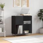vidaXL Platenkast 84,5x38x89 cm bewerkt hout zwart, Huis en Inrichting, Woonaccessoires | Cd- en Dvd-rekken, Verzenden, Nieuw