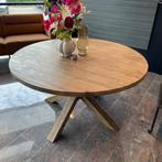 Eettafel Bassano  Ø140 acacia grey wash - Weber, Huis en Inrichting, 50 tot 100 cm, Rond, Nieuw, 50 tot 100 cm