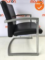 Kembo Thema - Stoel - Zwart leer met chroom/grijs onderstel, Vergader- of Presentatieruimte, Ophalen of Verzenden, Gebruikt, Stoel