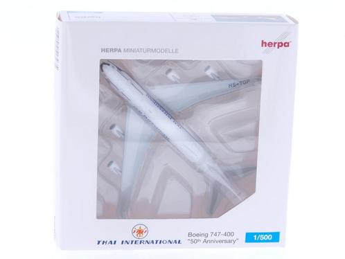 Schaal 1:500 Herpa 517935 Thai Airways Boeing 747-400 Ret..., Hobby en Vrije tijd, Modelbouw | Vliegtuigen en Helikopters, Zo goed als nieuw