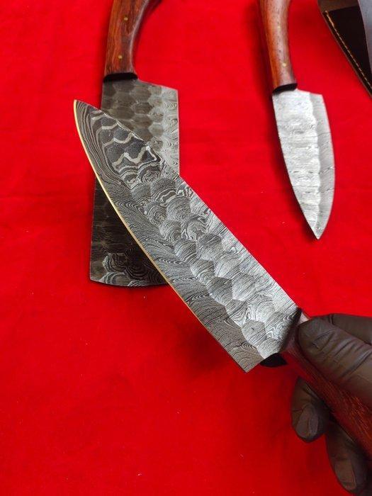 Keukenmes - Kitchen knife set - Staal, Hout - Verenigde, Antiek en Kunst, Antiek | Keukenbenodigdheden