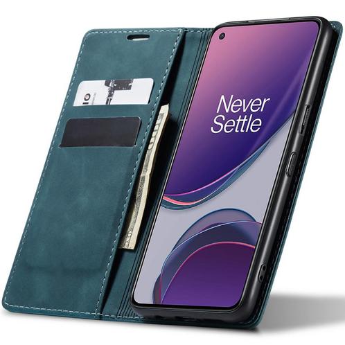 ProGuard OnePlus 8T Wallet Hoesje Vintage Leder Blauw, Telecommunicatie, Mobiele telefoons | Hoesjes en Frontjes | Overige merken