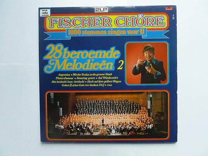 Fischer Chöre - 28 Beroemde Melodieën 2 (2 LP), Cd's en Dvd's, Vinyl | Overige Vinyl, Zo goed als nieuw, Verzenden