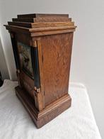 Tafel/bureauklokken - Art Nouveau hout, glas, messing,