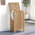 vidaXL Wasmand 35x25x60 cm massief teakhout, Verzenden, Nieuw