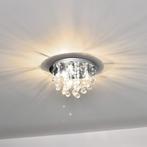 Plafondlamp Trio met kristallen 20xØ28 cm chroom 3xG9, Huis en Inrichting, Lampen | Plafondlampen, Nieuw, Verzenden