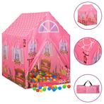 vidaXL Kinderspeeltent met 250 ballen 69x94x104 cm roze, Verzenden, Nieuw