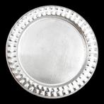 Modernist sterling silver drink coaster / ashtray with