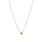 Gouden collier met citrien en diamant 40 cm 18 karaat, Verzenden, Zo goed als nieuw, Goud, Met hanger