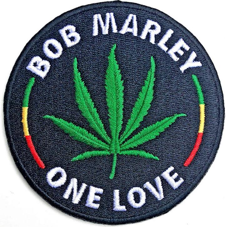 Bob Marley - One Love Leaf - patch officiële merchandise, Verzamelen, Muziek, Artiesten en Beroemdheden, Kleding, Nieuw, Ophalen of Verzenden
