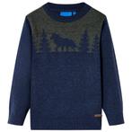 vidaXL Kindertrui gebreid 128 marineblauw, Verzenden, Nieuw