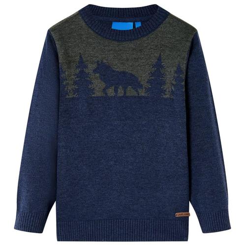 vidaXL Kindertrui gebreid 128 marineblauw, Kinderen en Baby's, Kinderkleding | Overige, Nieuw, Verzenden