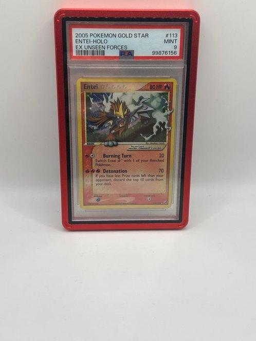 Pokémon - 1 Graded card - goldstar entei including acrylic -, Hobby en Vrije tijd, Verzamelkaartspellen | Pokémon