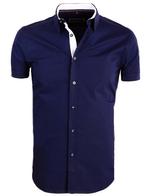 Carisma Overhemd Korte Mouw Effen Blauw 9102, Kleding | Heren, Overhemden, Nieuw, Blauw, Verzenden