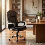 Comfort Stoel Werk Kunstleer | Laatste Stuks!, Zwart, Nieuw, Ophalen of Verzenden, Bureaustoel