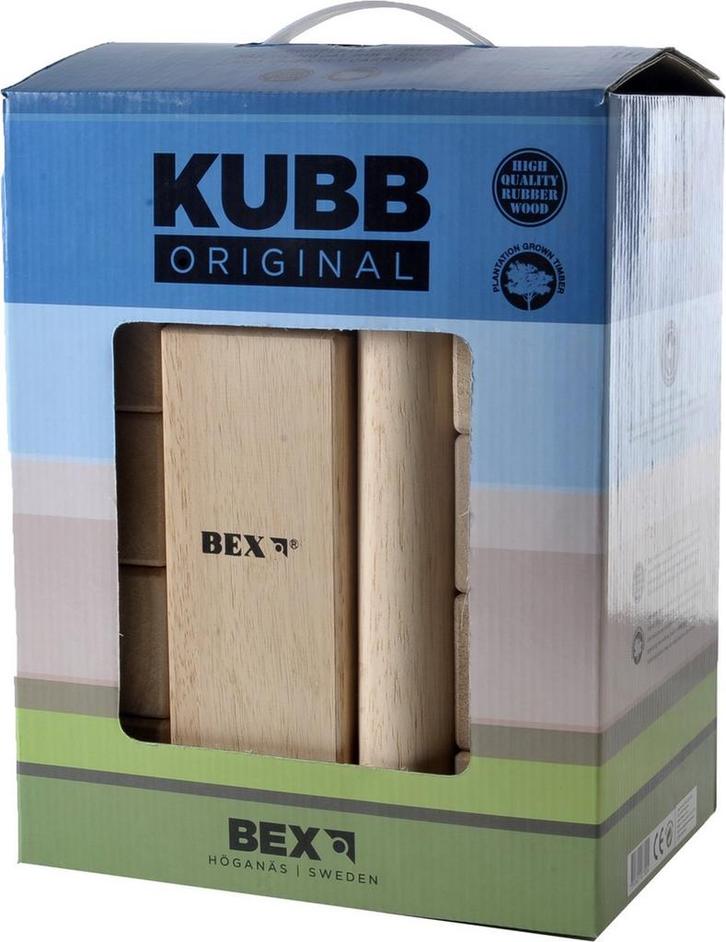 BEX KUBB ORIGINAL RUBBER WOOD, Kinderen en Baby's, Speelgoed | Overig