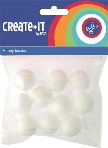 Polystyreen Bollen 10st, Hobby en Vrije tijd, Feestartikelen, Nieuw, Verzenden