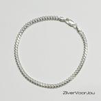 Zilveren ronde gourmet armband 3 mm – Italiaans design, Verzenden, Nieuw, Zilver