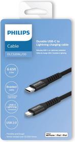 2dekans | Philips USB Kabel 3.0 - USB-C naar Lightning -, Ophalen of Verzenden, Zo goed als nieuw, Zwart