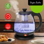 Waterkoker glas- met LED - 1L - 2200W - Zwart •, Witgoed en Apparatuur, Waterkokers, Verzenden, Zo goed als nieuw