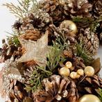 2dekans | House of Seasons Kerstkrans - Ø50 cm - Bruin, Diversen, Ophalen of Verzenden, Zo goed als nieuw