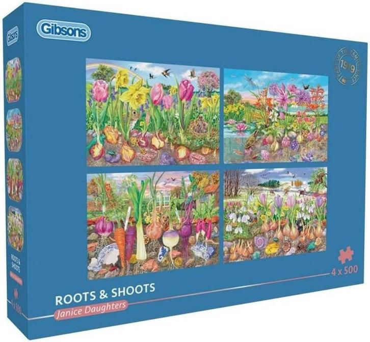 Roots & Shoots (4x500 stukjes) | Gibsons - Puzzels, Hobby en Vrije tijd, Denksport en Puzzels, Nieuw, Verzenden